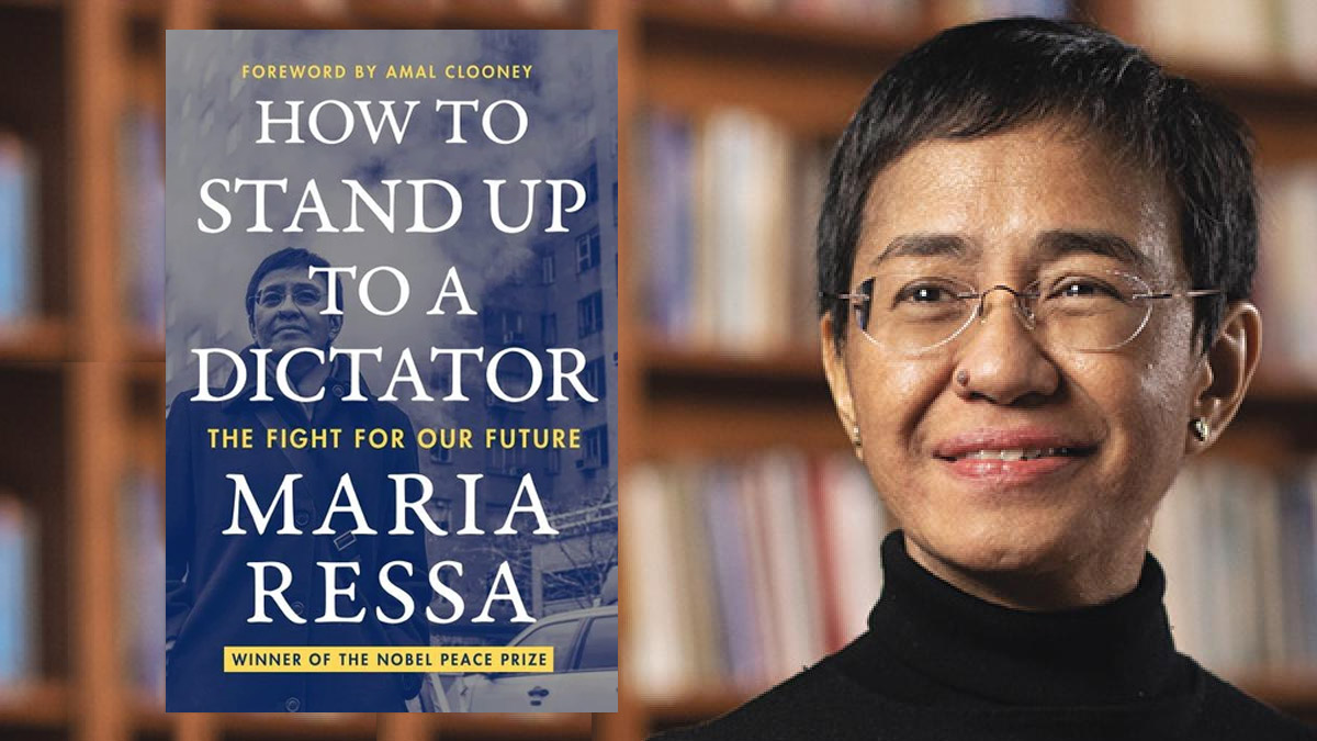 Maria Ressa and her book cover