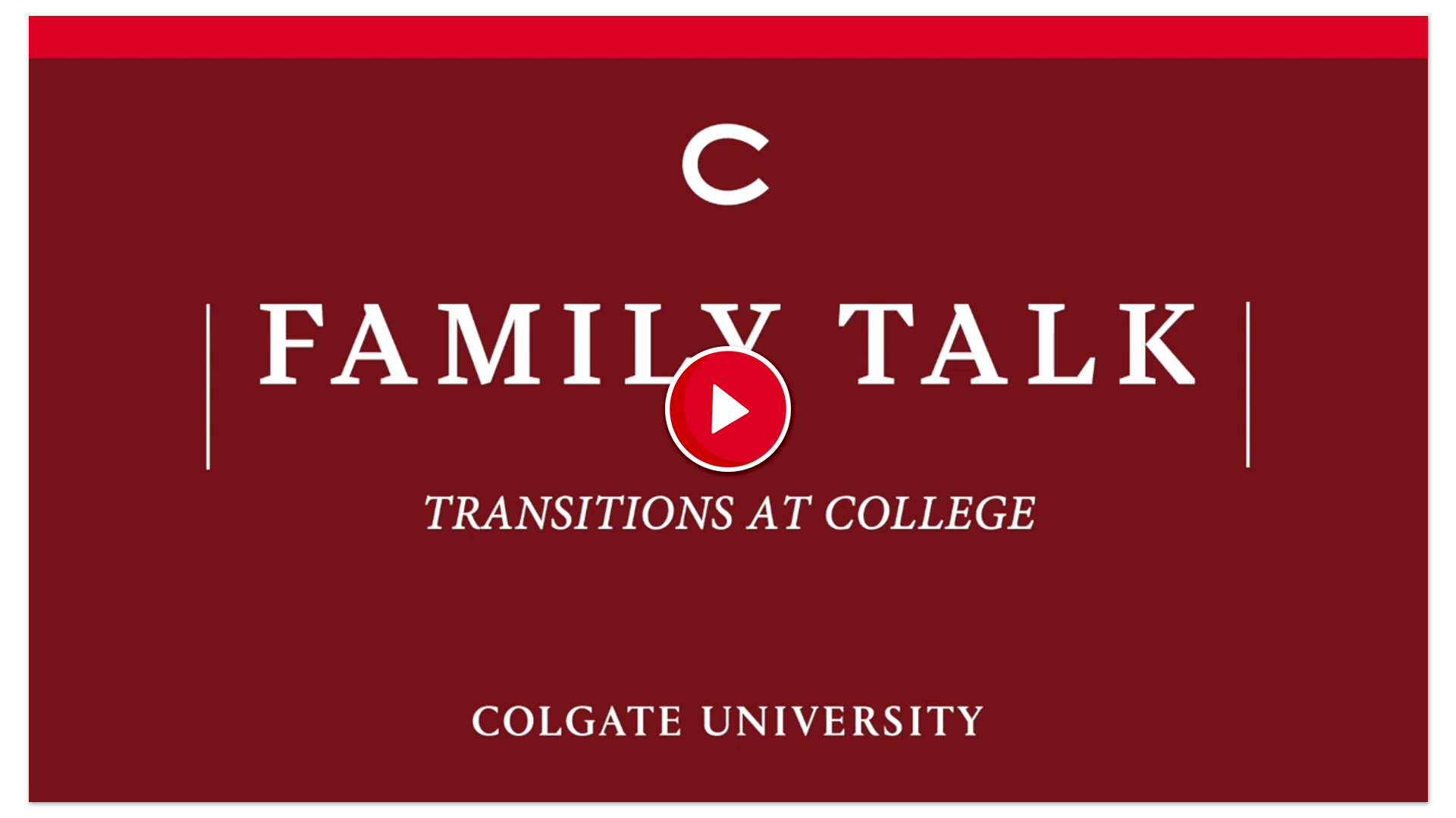 Family Talk video and play button