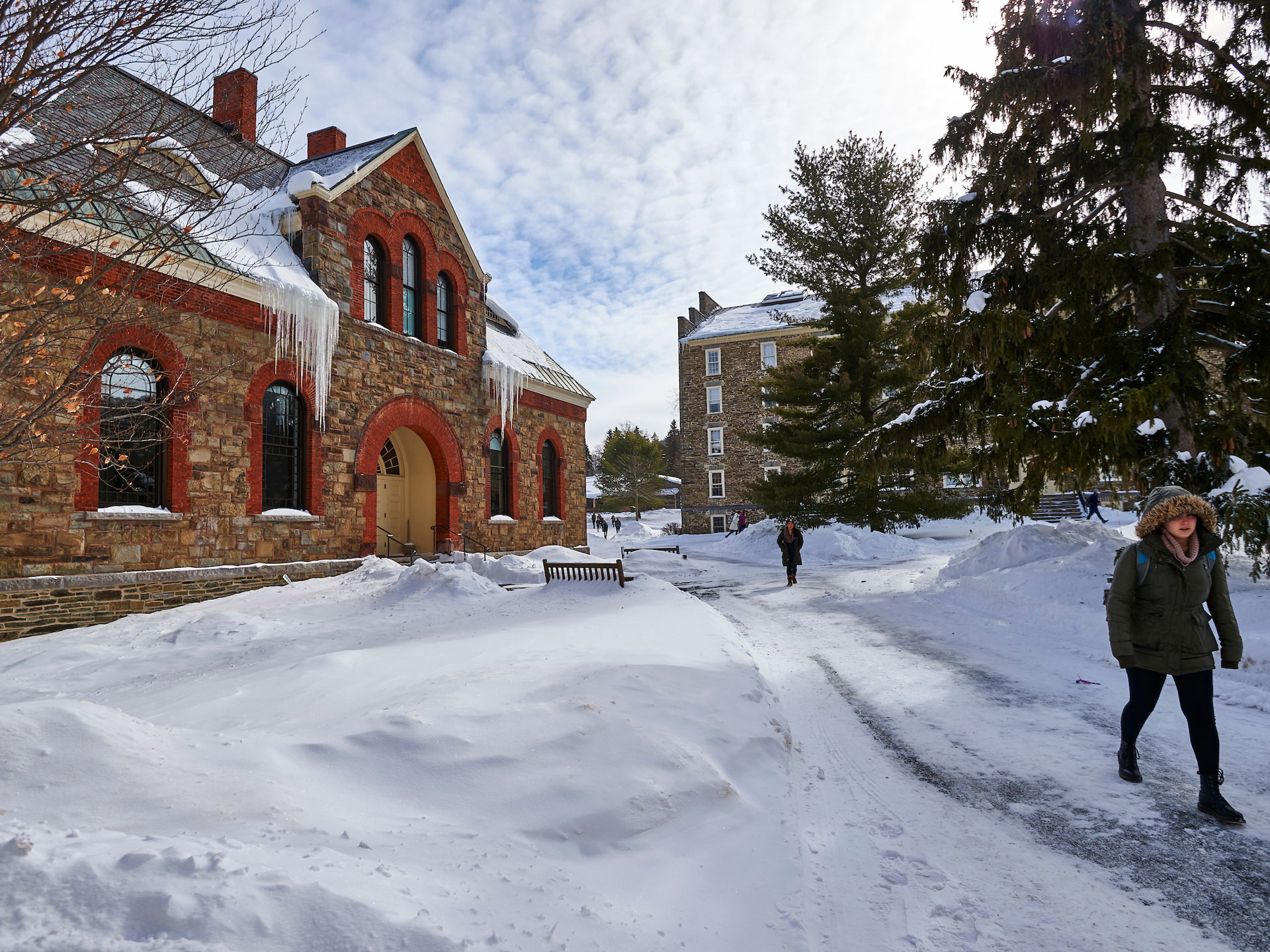 Winter scene on Colgate campus